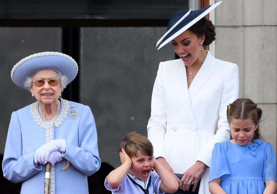 Kate was amused by Louis’ reaction (AFP via Getty Images)