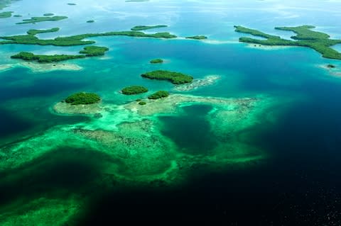 Mangrove islands off the coast of Panama - Credit: GETTY