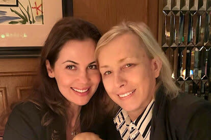 Julia Lemigova and wife Martina Navratilova together