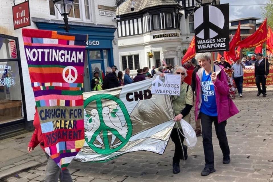 There was a good turnout of CND supporters at this year’s May Day, says a letter writer this week. (Photo: Submitted)