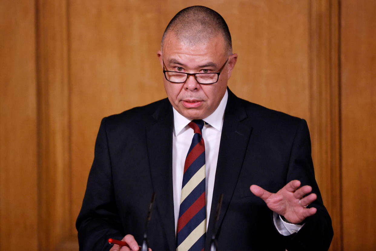 England's Deputy Chief Medical Officer, Jonathan Van Tam speaks during a news conference on the ongoing situation with the coronavirus disease (COVID-19), at Downing Street in London, Britain December 2, 2020. REUTERS/John Sibley/Pool