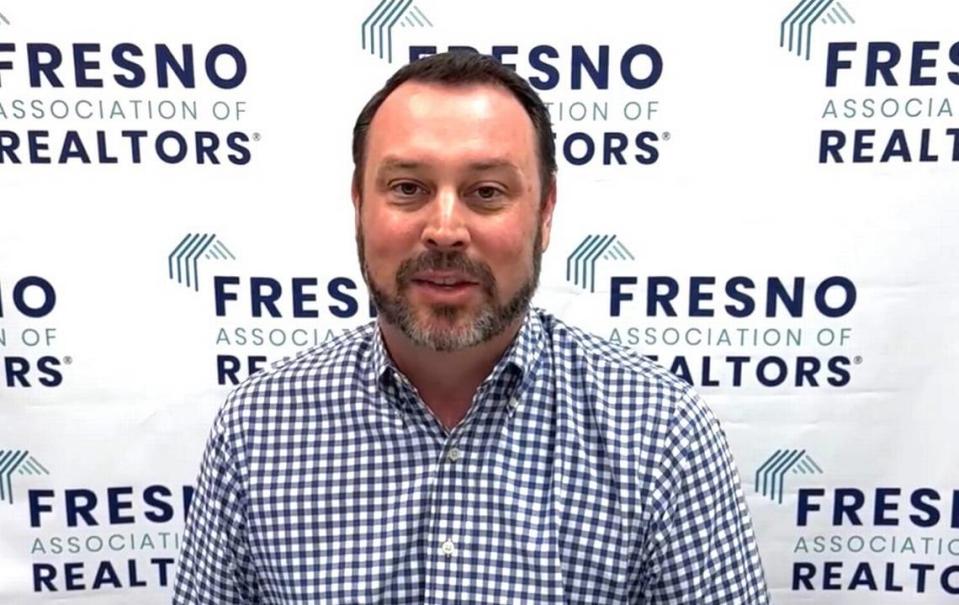 Fresno Association of Realtors president Brian Domingos addresses the cyberattack that has disabled the association’s multiple-listing service since Aug. 9, 2023. Photo from Domingos’ Aug. 10, 2023 video posted to Facebook