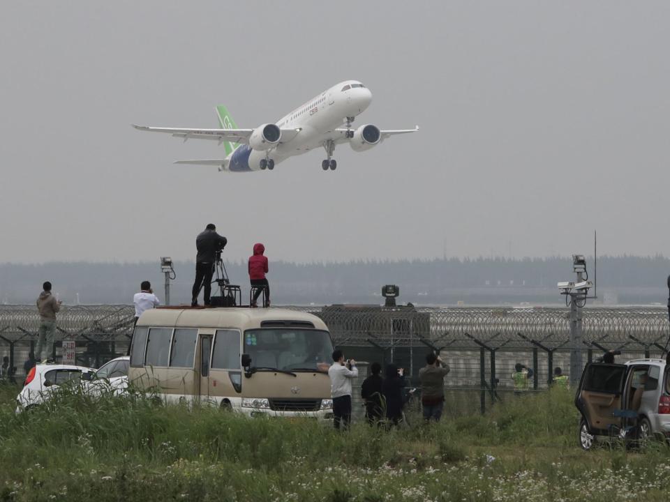 The C919's first flight in May 2017.