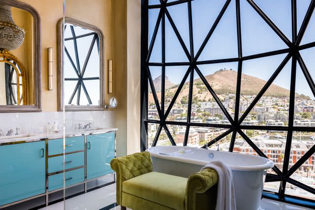 A bathroom at the Silo Hotel in Cape Town.