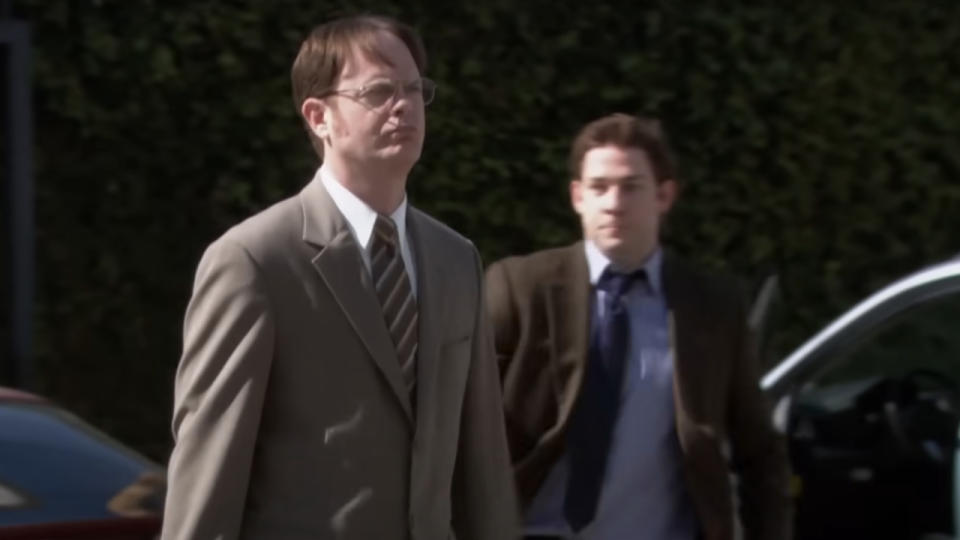 John Krasinski and Rainn Wilson on The Office