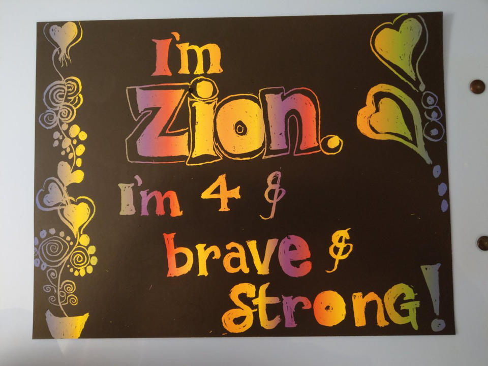 Thanks to Dr. Theresa Chapple's Twitter request, hundreds of families are making cards to send to 4-year-old Zion Hicks. (Courtesy Dr. Theresa Chapple)