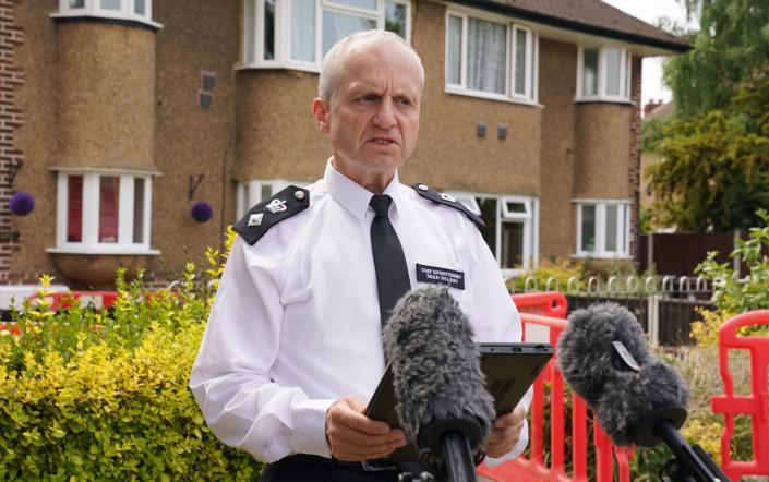 Ch Supt Sean Wilson gives a statement about the deaths in Hounslow - Lucy North/PA 