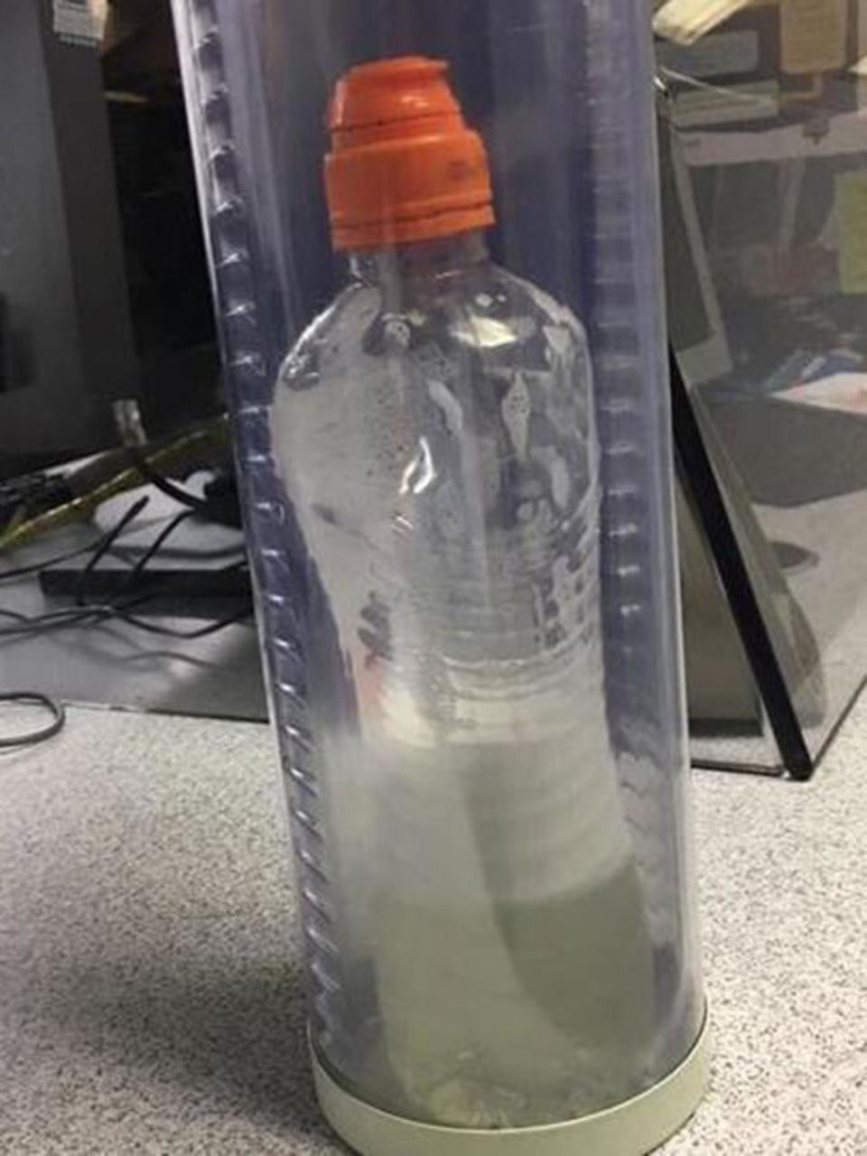 Bradley Kerr, 21, of no fixed address, was found carrying a bleach-like substance in a soft drinks bottle (Metropolitan Police)