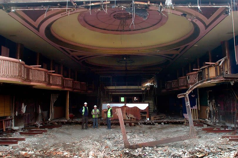 The finery of the old Carlton ballroom was still visible when Liquid Rock was demolished in 2007