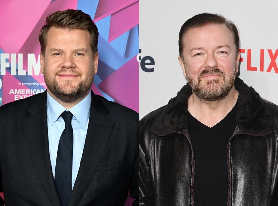 James Corden, Ricky Gervais