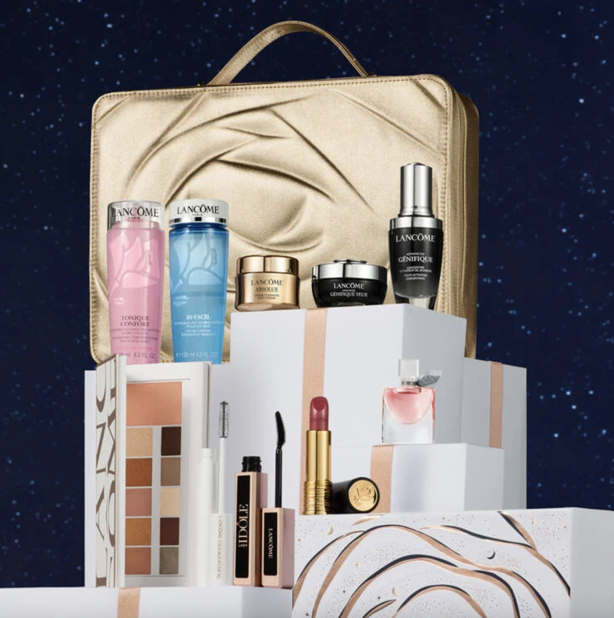 <p><a href="https://go.redirectingat.com?id=74968X1596630&url=https%3A%2F%2Fwww.lancome-usa.com%2Fgifts-and-sets%2Flancome-holiday-beauty-box%2F00685-LAC.html&sref=https%3A%2F%2Fwww.cosmopolitan.com%2Fstyle-beauty%2Fg23570811%2Fmakeup-advent-calendar%2F" rel="nofollow noopener" target="_blank" data-ylk="slk:Shop Now;elm:context_link;itc:0;sec:content-canvas" class="link rapid-noclick-resp">Shop Now</a></p><p>Holiday Beauty Box</p><p>Lancôme</p><p>$79.00</p><span class="copyright">Lancôme</span>