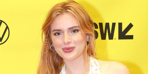 bella thorne, glass house brands ceo kyle kazan, supa peach, weldon angelos, and laura barrón lópez present on sxsw cannabis evolution panel on march 19, 2022 in austin, texas