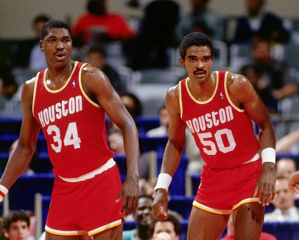 Hakeem Olajuwon and Ralph Sampson