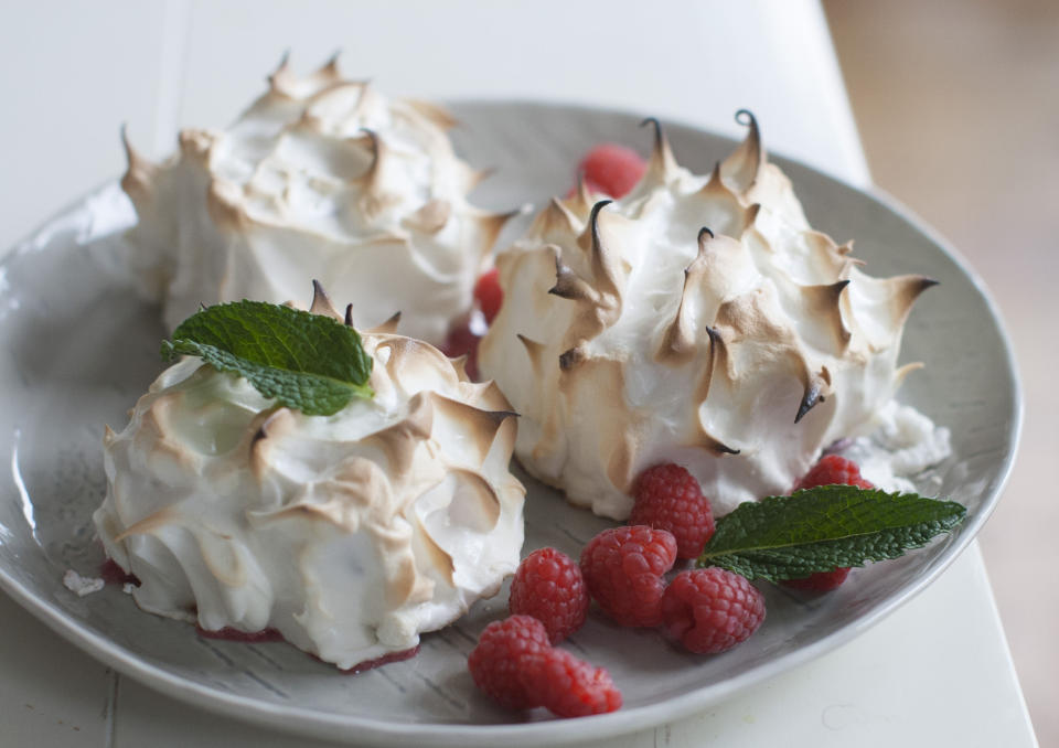 This Apr. 14, 2014 photo shows summer baked Alaska in Concord, N.H. (AP Photo/Matthew Mead)This Apr. 14, 2014 photo shows summer baked Alaska in Concord, N.H. (AP Photo/Matthew Mead)