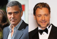 George Clooney não gostou nada de saber que o Russel Crowe o chamou de “vendido” durante uma entrevista e fez pouco caso do pedido de desculpas do colega de profissão em entrevista à revista “Esquire”. “Ele escolheu brigar comigo. Ele começou isso sem motivo nenhum. A verdade é que depois ele me enviou um livro de poemas para me pedir desculpas, depois de me insultar. Acho que ele disse: 'eu te citei’, e eu respondi: 'Sim, sim. Tanto faz’”, disse o Clooney. (Foto: Getty Images)