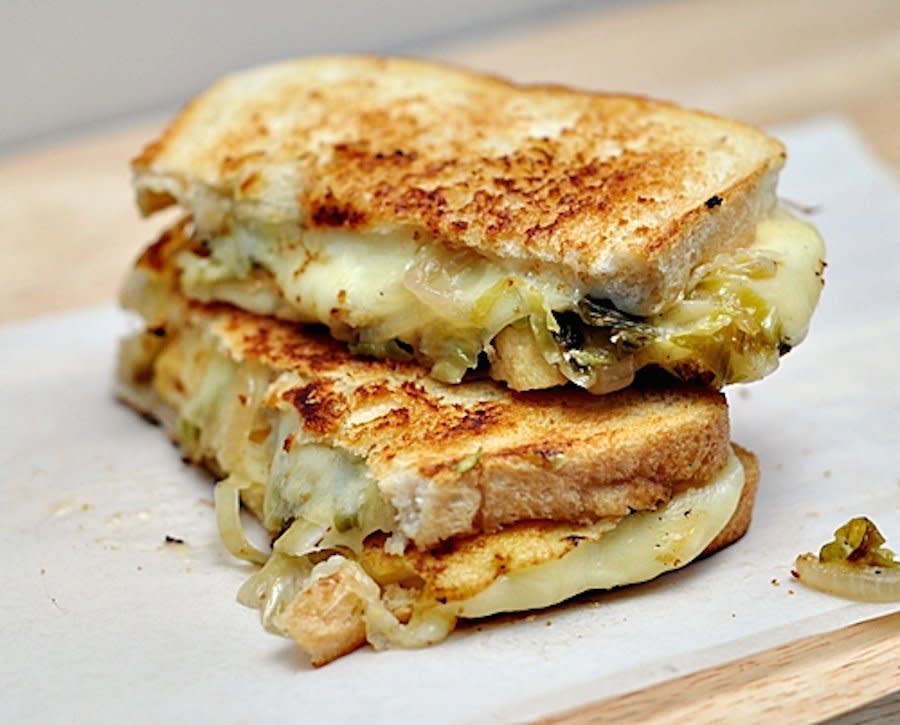 <strong>Get the <a href="http://www.fussfreecooking.com/recipe-categories/meatless-recipes/grilled-cheese-sandwich-with-pickled-brussels-sprouts-and-onions/" target="_blank">Grilled Cheese Sandwich With Pickled Brussels Sprouts & Onions recipe</a> by Fuss Free Cooking</strong>