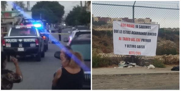 Dejan en Tijuana dos narcomantas con restos humanos en solo día
