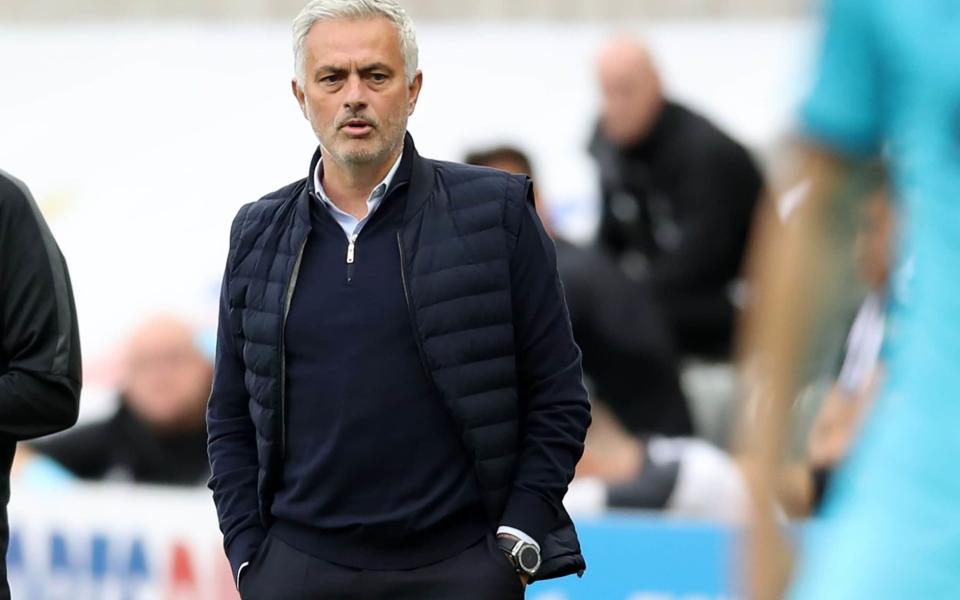 Tottenham Hotspur's Portuguese head coach Jose Mourinho looks on during the English Premier League football match between Newcastle United and Tottenham Hotspur  - AFP