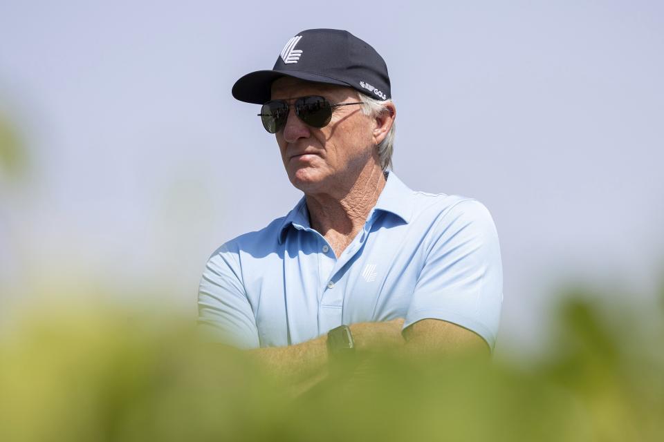 Greg Norman, CEO of LIV Golf.  (Chris Trotman/LIV Golf, via AP)