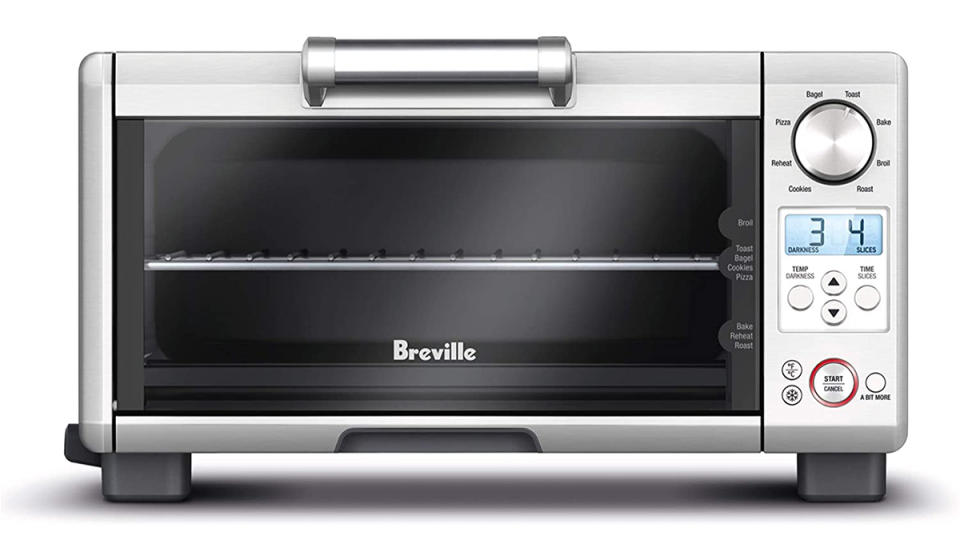 A sleek toaster oven