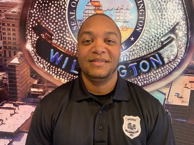 Delaware 2023 Coach of the Year Aaron Lewis from DMA baseball is a Wilmington police officer.