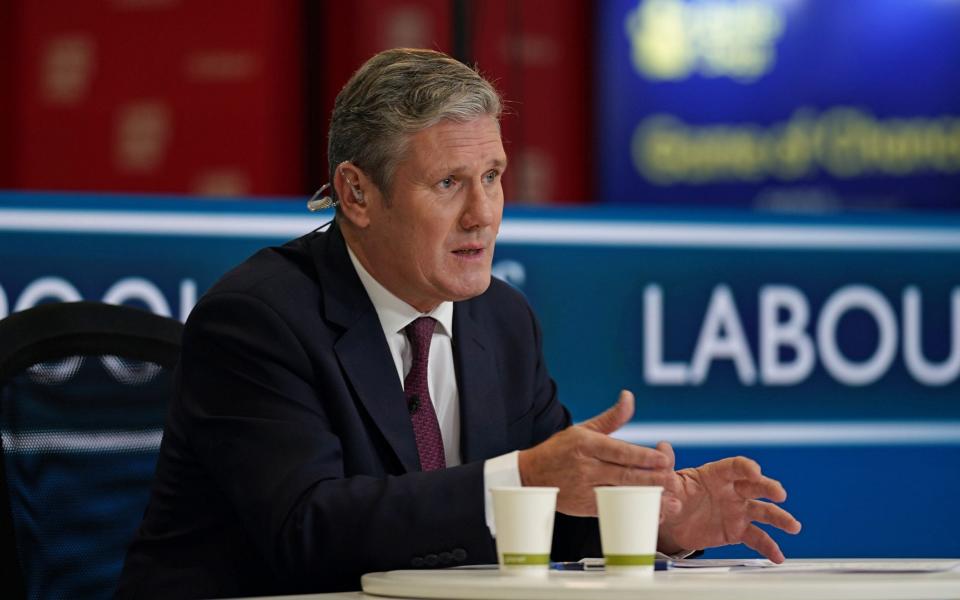 Sir Keir Starmer, the Labour leader, is pictured in Liverpool this morning  - Ian Forsyth /Getty Images Europe 