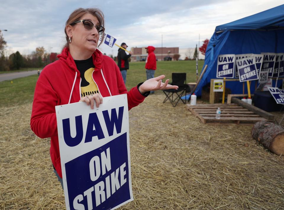 Kelly Monegan, an auto worker on the picket line outside the Stellantis Plant in Streetsboro, said "there should be some limitations" on abortion, such as restricting it after 20 weeks. The striking auto workers have since returned to work.