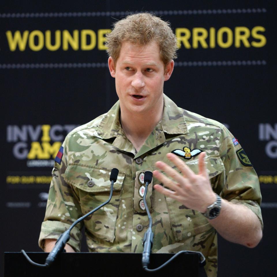 Prince Harry at the opening of the first Invictus Games in London, 2014