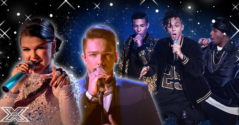 The X Factor 2016 finalists: Saara Aalto, Matt Terry and 5 After Midnight (Copyright: Twitter/TheXFactor)