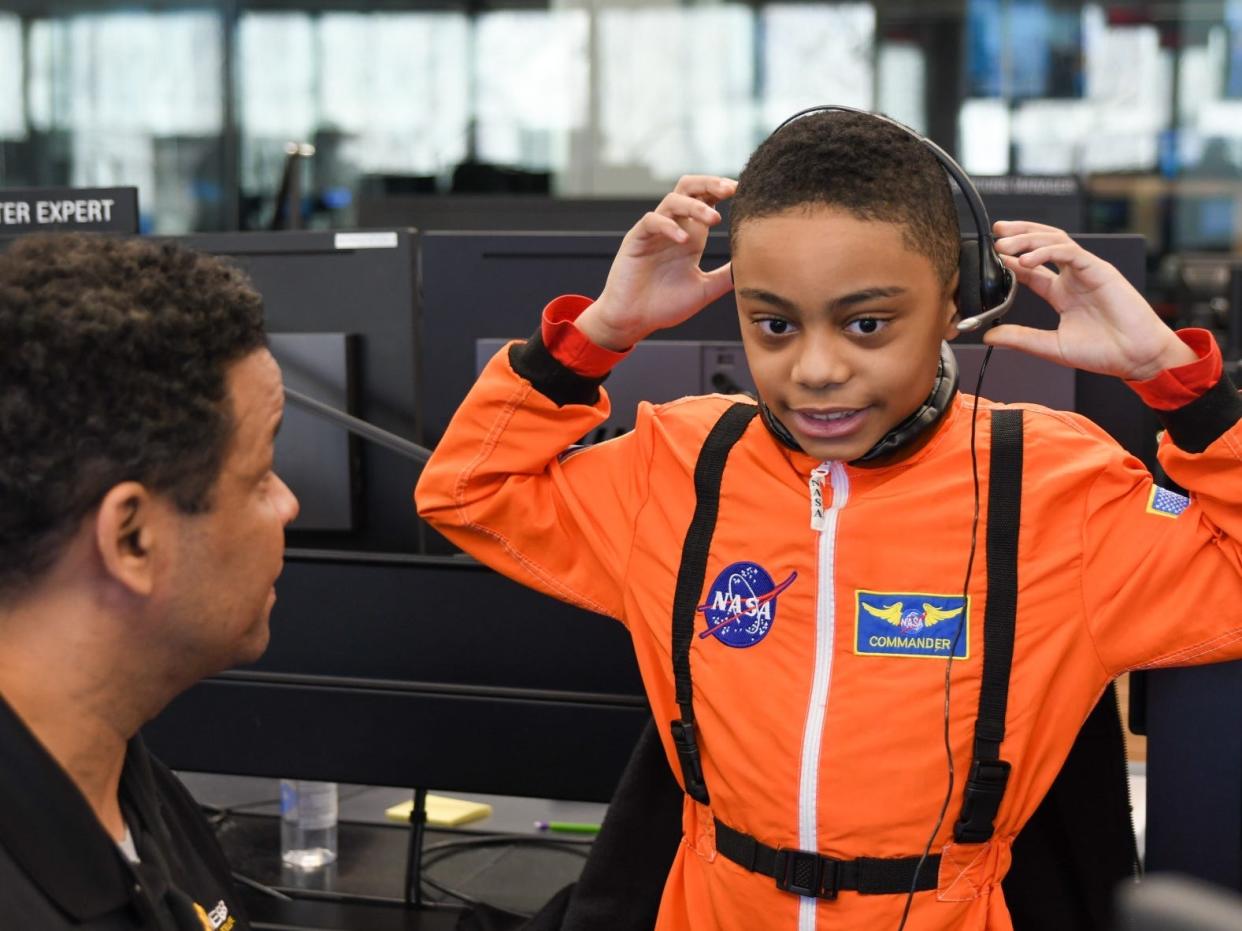 David Balogun at NASA's James Webb Space Telescope Mission Operations Center and the Space Telescope Science Institute in Baltimore, Maryland.