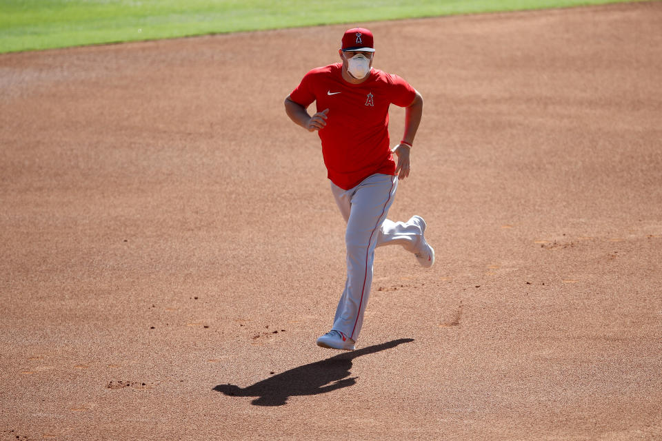 The Los Angeles Angels and at least three other Major League Baseball teams temporarily halted summer camp preparations for the 2020 season after delays in receiving coronavirus test results.  (Photo: Sean M. Haffey via Getty Images)