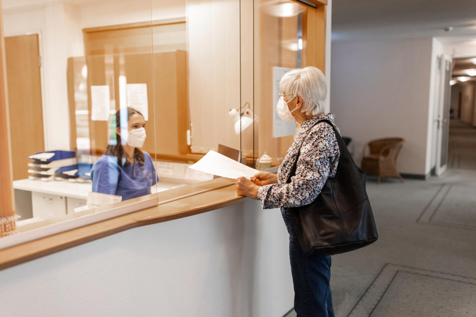 A woman at the doctor's office