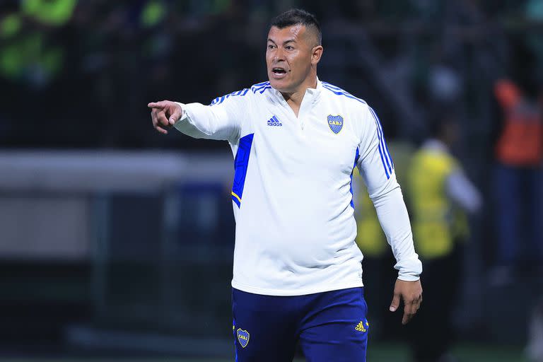 SP - SAO PAULO - 05/10/2023 - LIBERTADORES 2023, PALMEIRAS X BOCA JUNIORS - Jorge Almiron tecnico do Boca Juniors durante partida contra o Palmeiras no estadio Arena Allianz Parque pelo campeonato Libertadores 2023. Foto: Ettore Chiereguini/AGIF