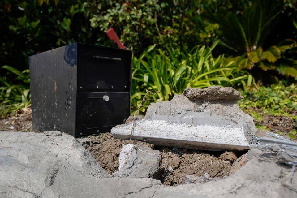 Debris is seen along the Pacific Coast Highway on Wednesday, Oct. 18, 2023, in Malibu, California. Fraser Bohm, 22, has pleaded not guilty to murder in the crash, which killed four women who were students at Pepperdine University.