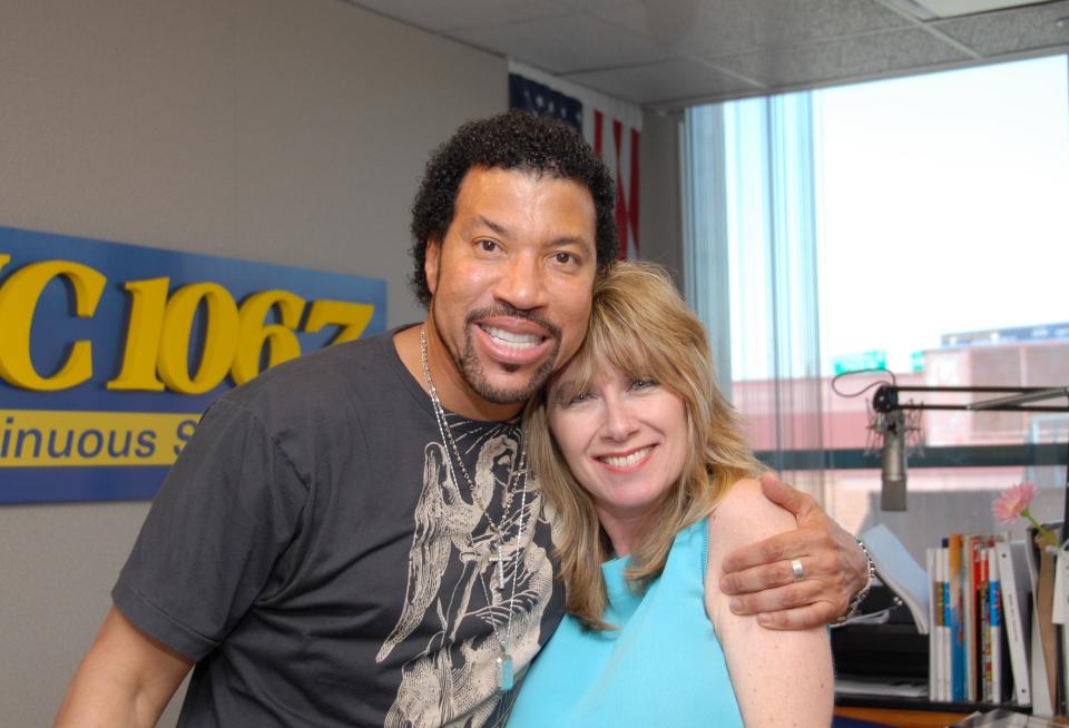 Longtime WMJX Magic 106.7 DJ and Raynham native Nancy Quill with Lionel Richie. 