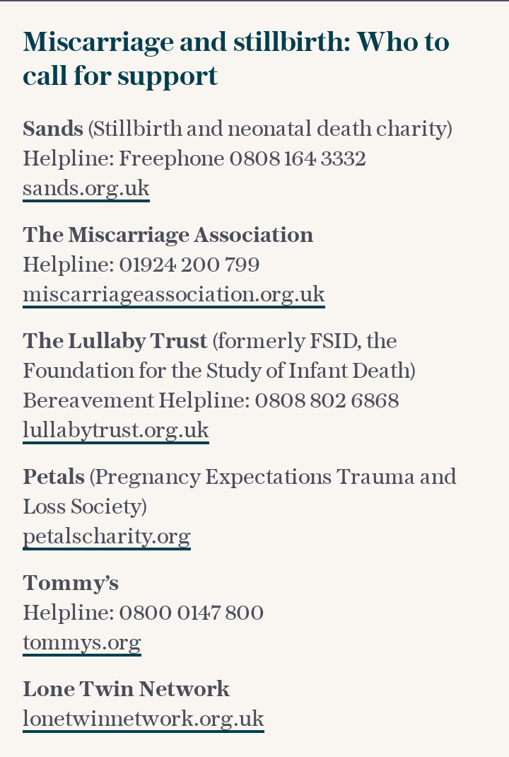 Miscarriage: Who to call for support