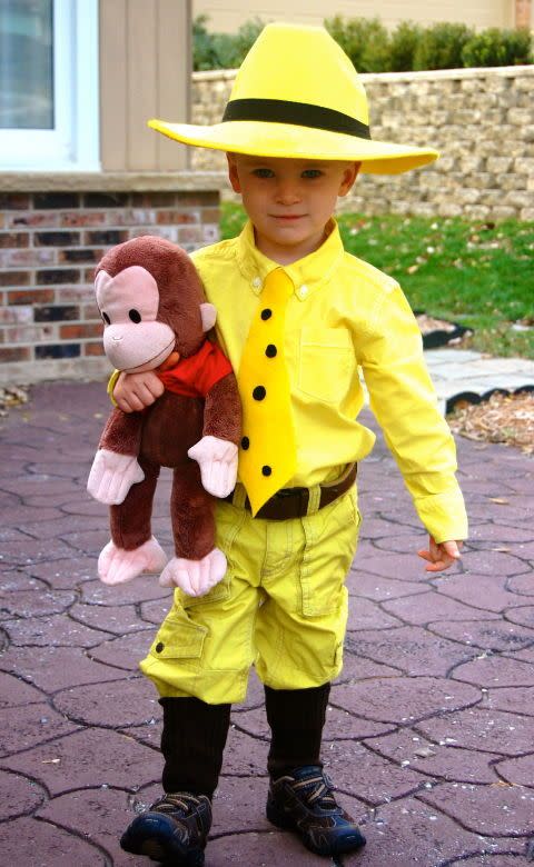 31) Curious George and the Man in the Yellow Hat Costume