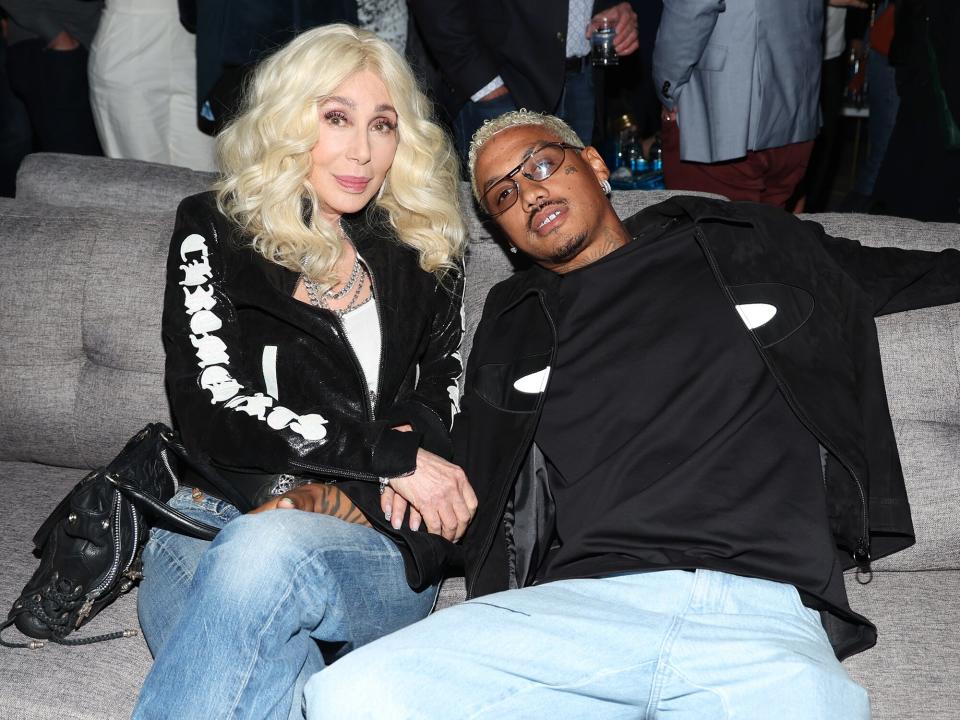 Cher and Ae attend Tao X Maxim Big Game Party: An unKommon events production at Southwest Jet Center on February 11, 2023 in Scottsdale, Arizona