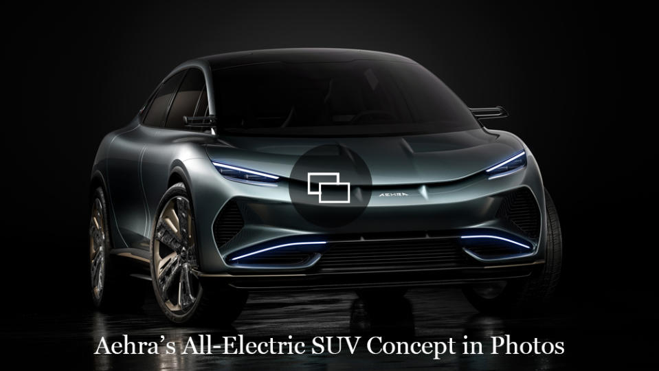 The all-electric SUV concept from the new Italian automaker Aehra.