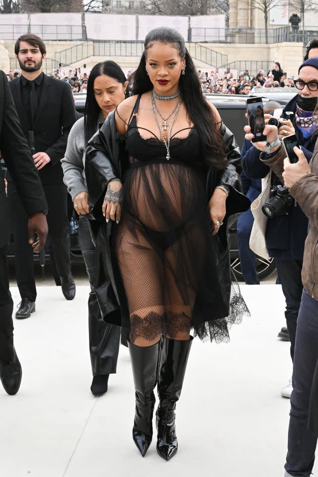 Rihanna attends a Dior show during Paris Fashion Week in March. (Photo: Stephane Cardinale - Corbis via Getty Images)