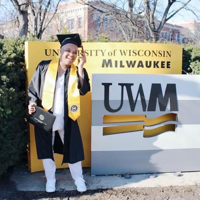 Commencement day from the University of Wisconsin-Milwaukee.