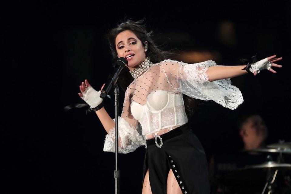 Camila Cabello performs onstage during opening night of Taylor Swift's 2018 Reputation Stadium Tour at University of Phoenix Stadium