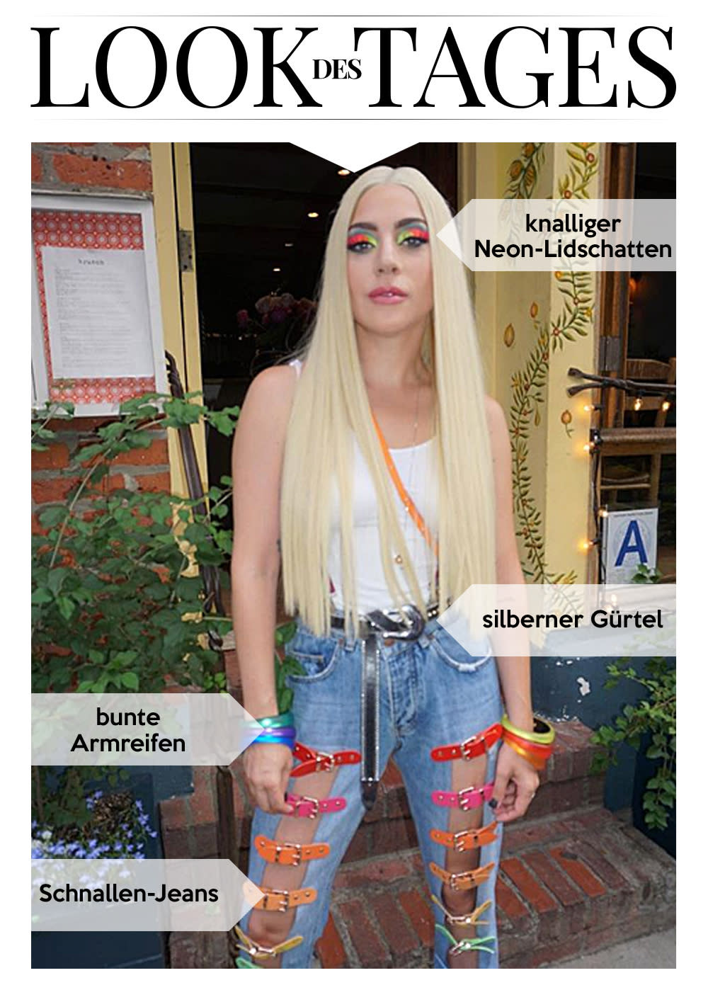 Lady Gaga trägt eine Hose der österreichischen Designerin Marina Hoermanseder. (Bild: ddp Images, Instagram/Lady Gaga)