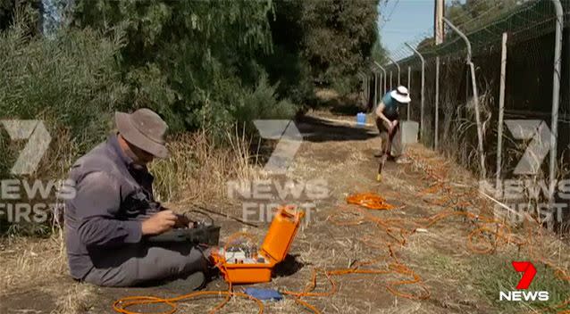 State-of-the-art technology is being used to determine where the burial site could be. Source: 7 News