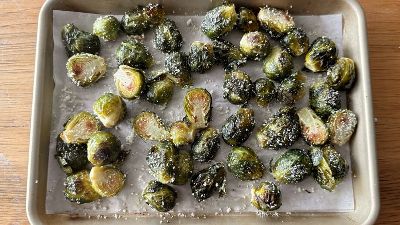 roasted brussels sprouts with parmesan