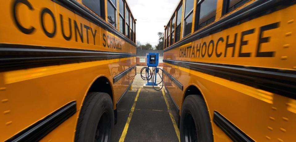 The Chattahoochee County School District recently received four new, electric school buses. 01/23/2024