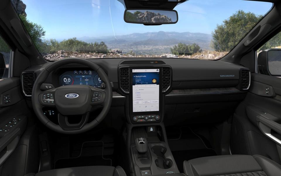 The Ford Ranger's sizeable touchscreen