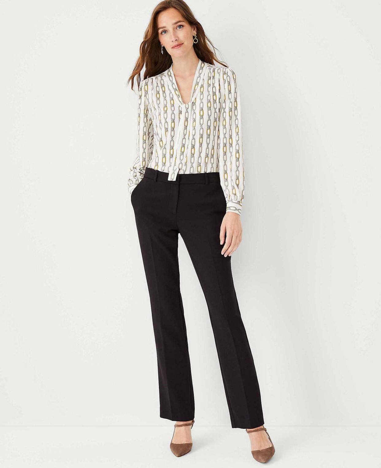 <p><a href="https://go.redirectingat.com?id=74968X1596630&url=https%3A%2F%2Fwww.anntaylor.com%2Fthe-straight-pant%2F592725%3FselectedColor%3D2158&sref=https%3A%2F%2Fwww.thepioneerwoman.com%2Ffashion-style%2Fg39694533%2Fwhat-to-wear-church%2F" rel="nofollow noopener" target="_blank" data-ylk="slk:Shop Now;elm:context_link;itc:0;sec:content-canvas" class="link rapid-noclick-resp">Shop Now</a></p><p>Beautifully Tailored Pants Will Earn You Major Points</p><p>Ann Taylor</p><p>$109.00</p><span class="copyright">Ann Taylor</span>