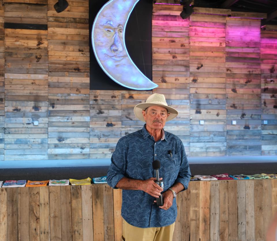 Bobby Lee, co-owner of the Big Texan and Starlight Ranch, talks about the 30th annual ASPCA Muttfest Thursday at the Starlight Ranch Events Center in east Amarillo.