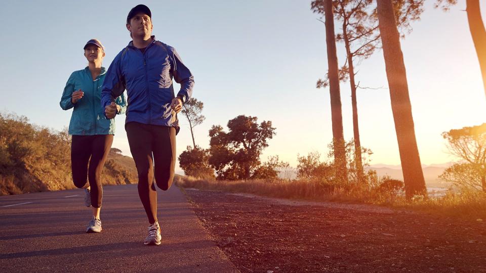 man going on an early morning jog